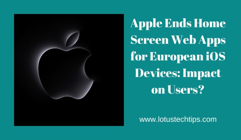 Apple ends home screen web apps for european ios devices: impact on users?